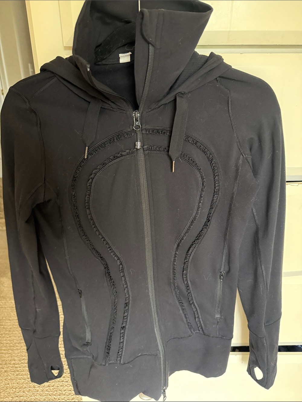 Lululemon Black Zip Hoodie Jacket - woman’s, size 4
